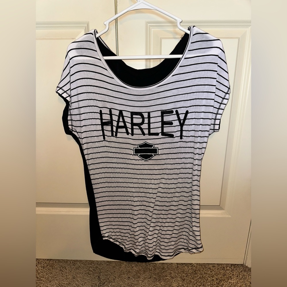 Harley Davidson Striped Shirt